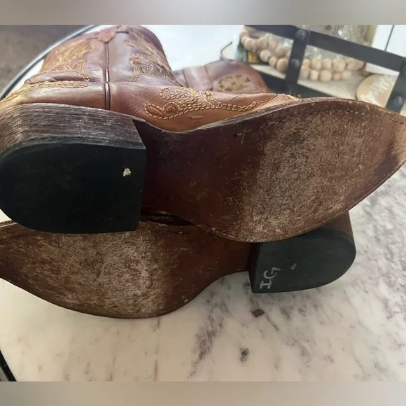 Macie Bean M8041 Ladies Embroidered Western Boot Whiskey Bent Foot Snip Toe 7 - Picture 8 of 11